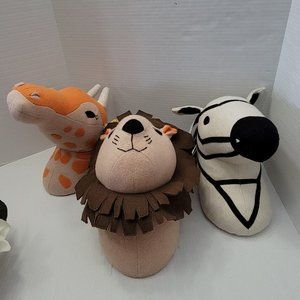 Kid Children Bedroom Wall Art Hang Decoration Plush Lion Zebra Giraffe Animals